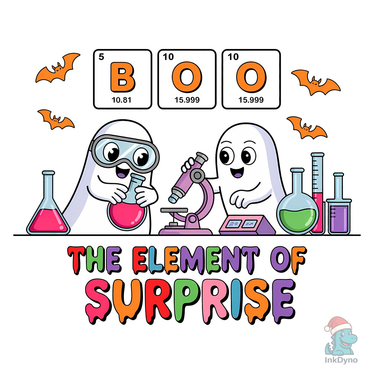 BOO Science Halloween T-shirt Design