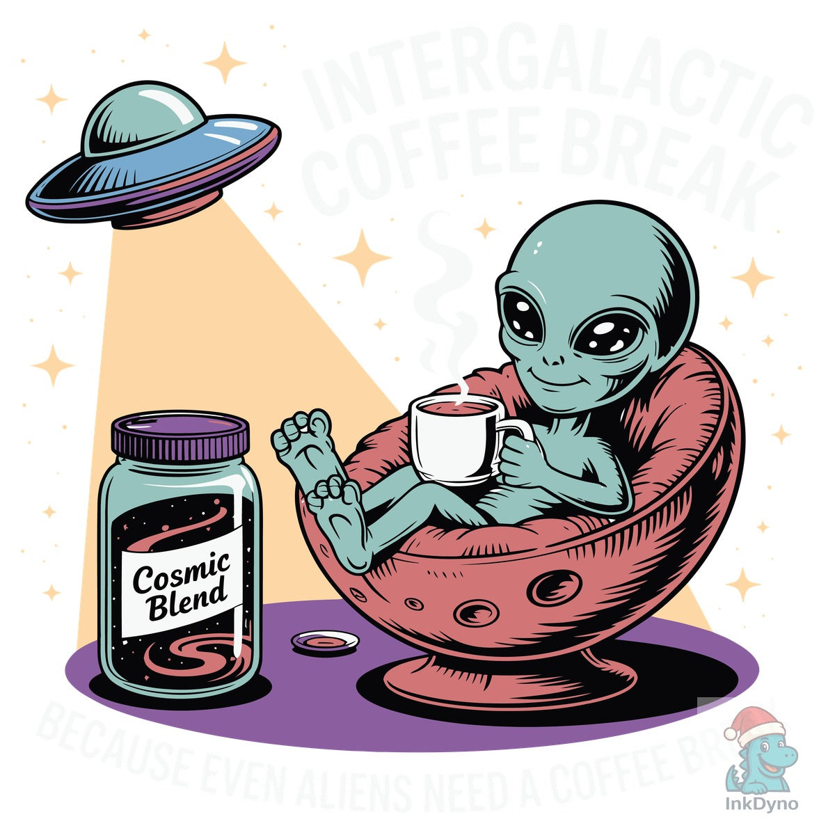 Coffee Break Funny Alien Coffee