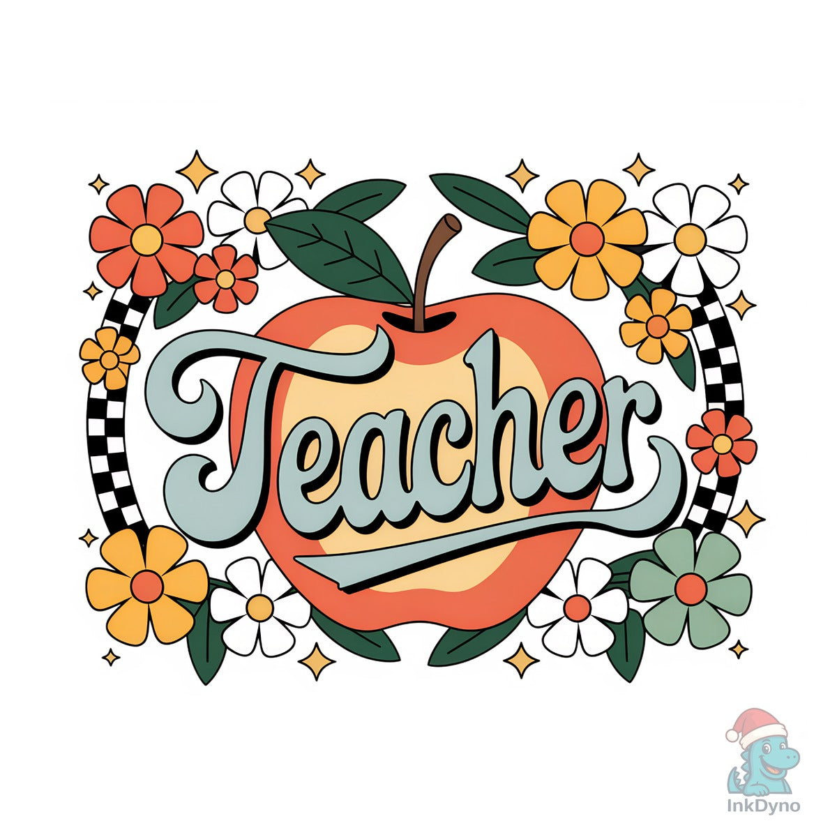 Floral Teacher Retro Teacher