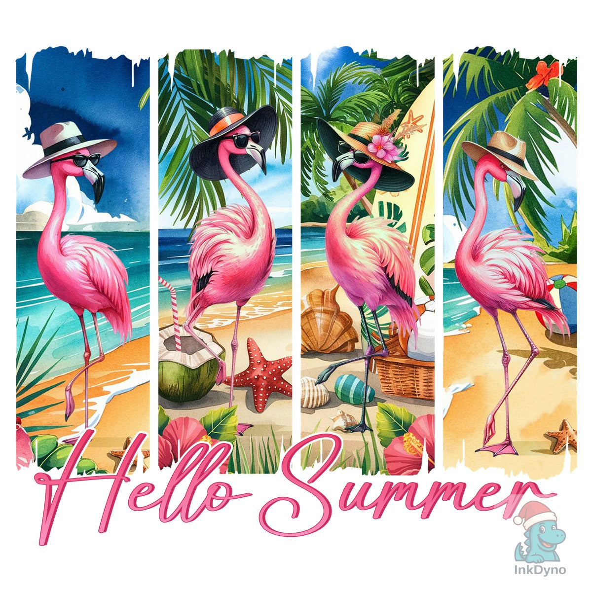 Hello Summer Flamingo Beach