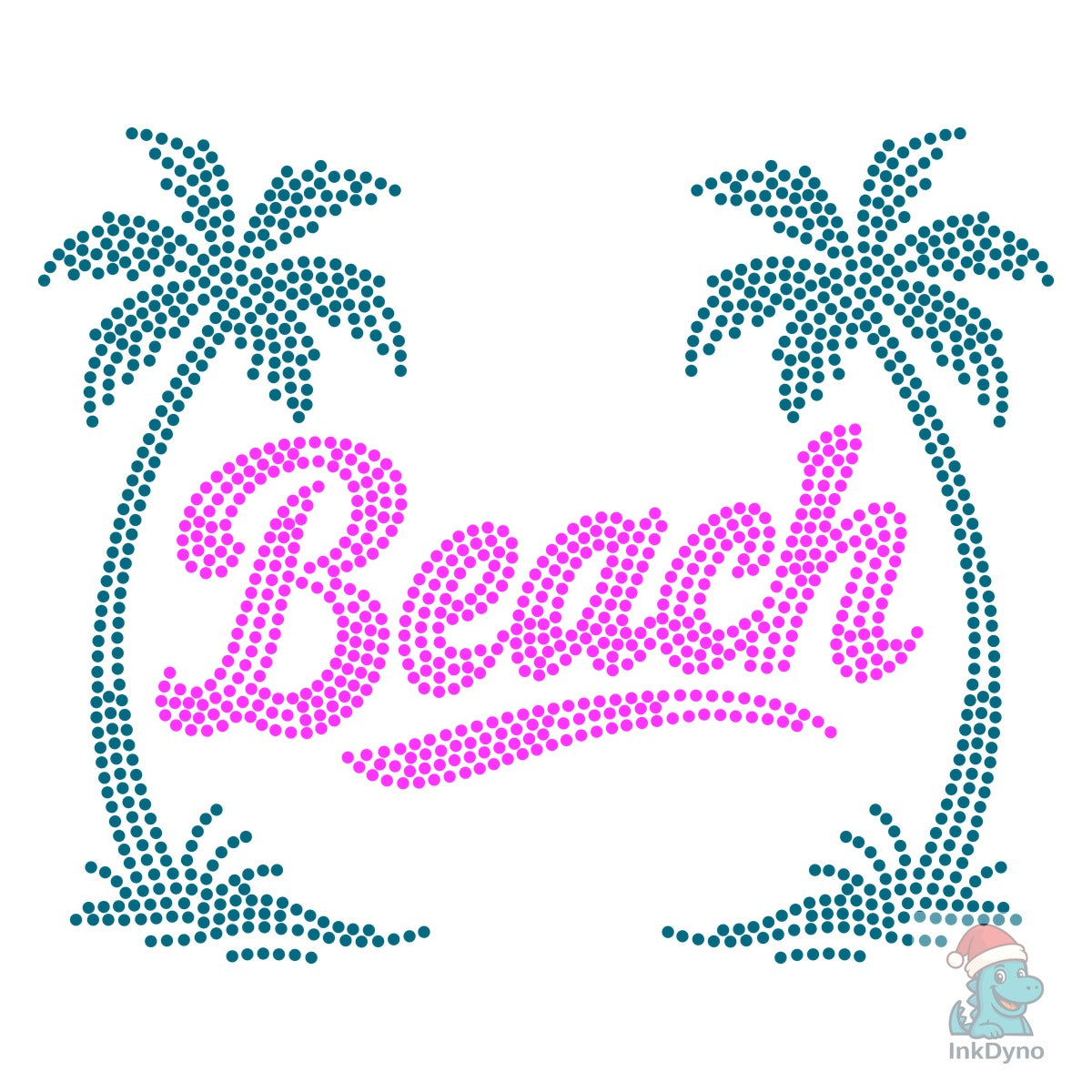 Beach Rhinestone Design