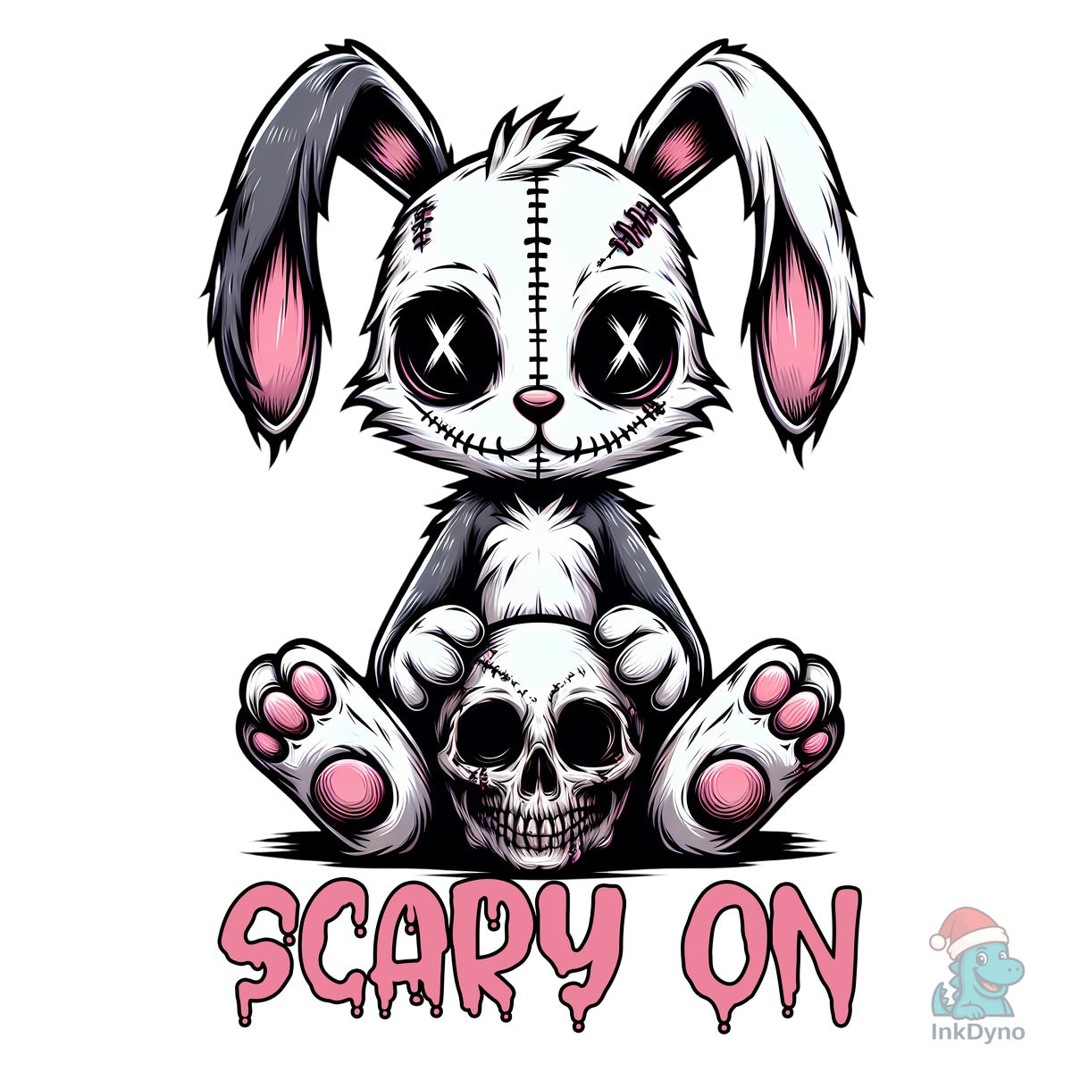 Scary on Creepy Bunny Halloween Print