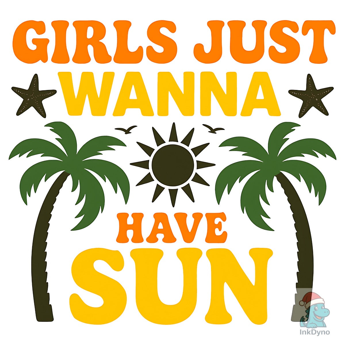 Girls Just Wanna Summer T-Shirt Design