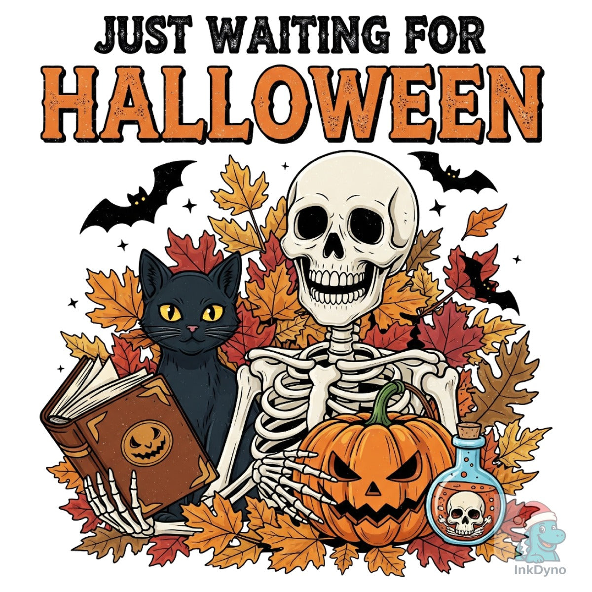 Funny Skeleton Halloween Fall Vibes