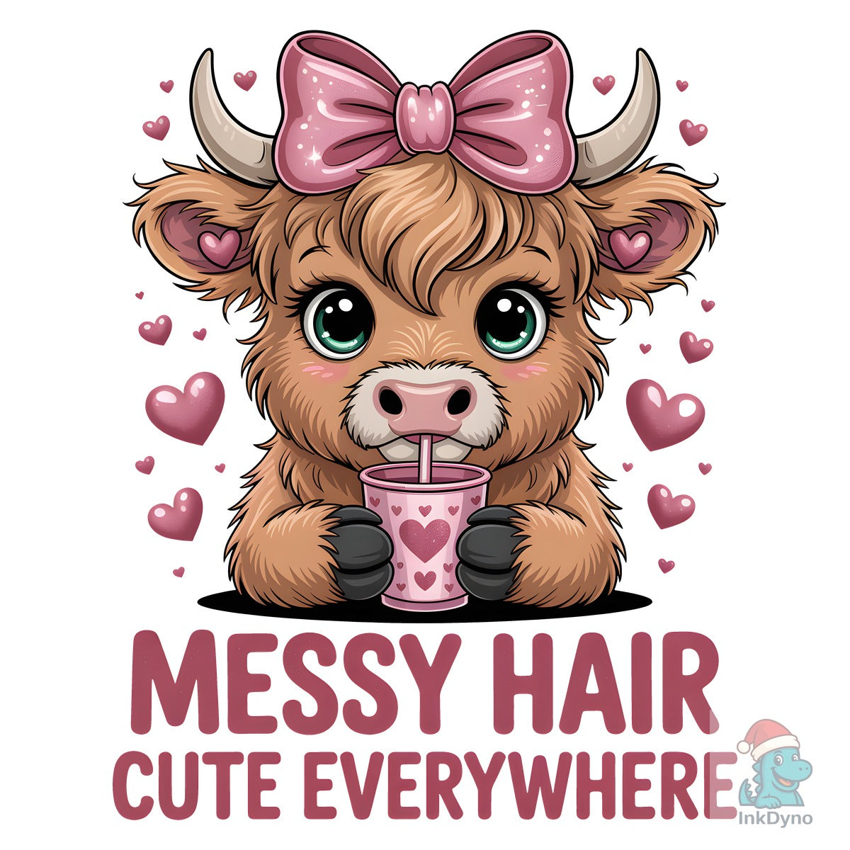 Funny Highland Cow Messy Hair Shirt