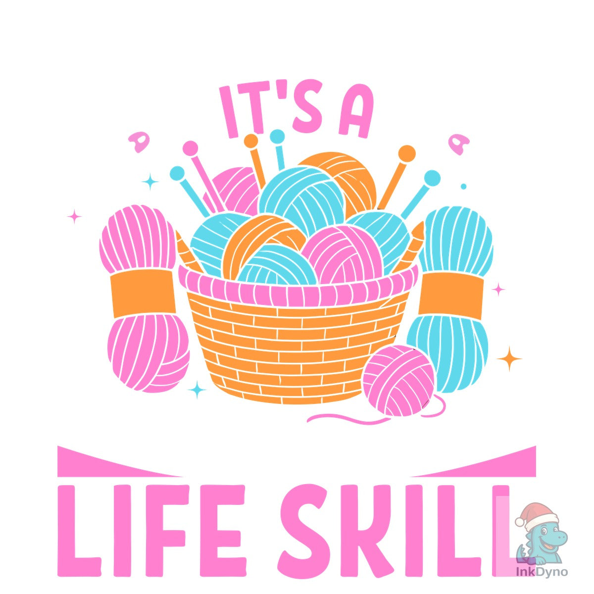 Funny Knitting Survival T-Shirt Design