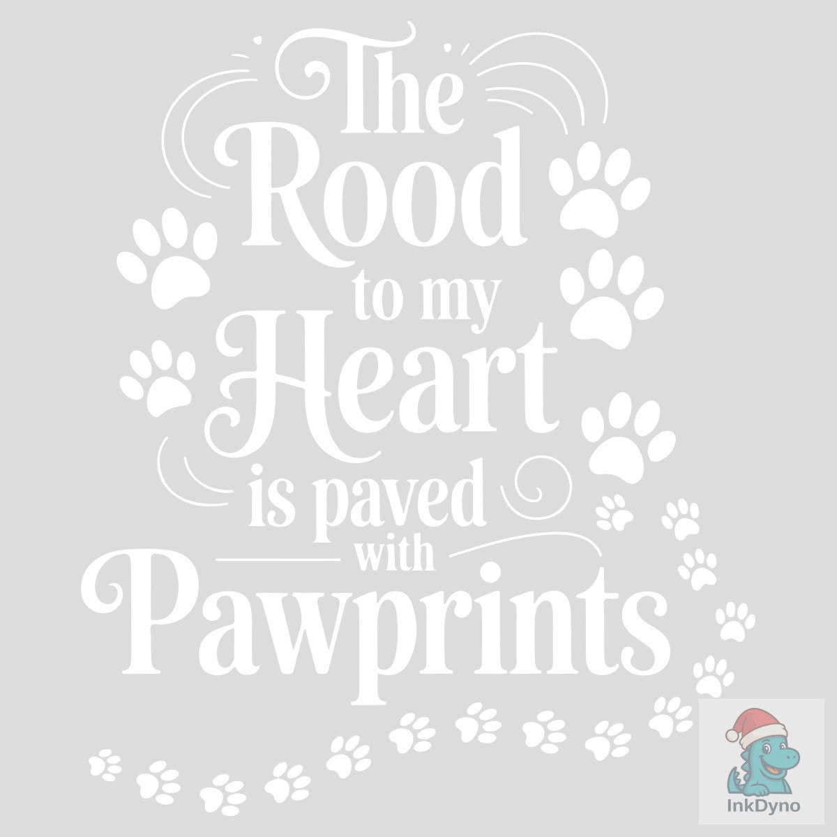Heart Pawprints Dog Typography T-shirt