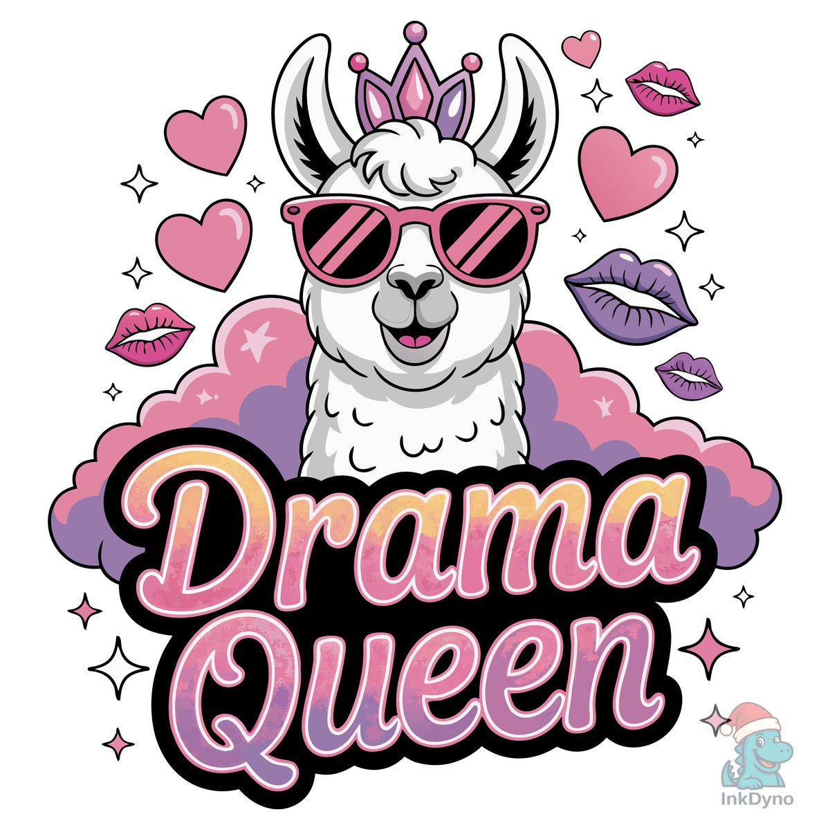 Drama Queen Llama with Sunglasses
