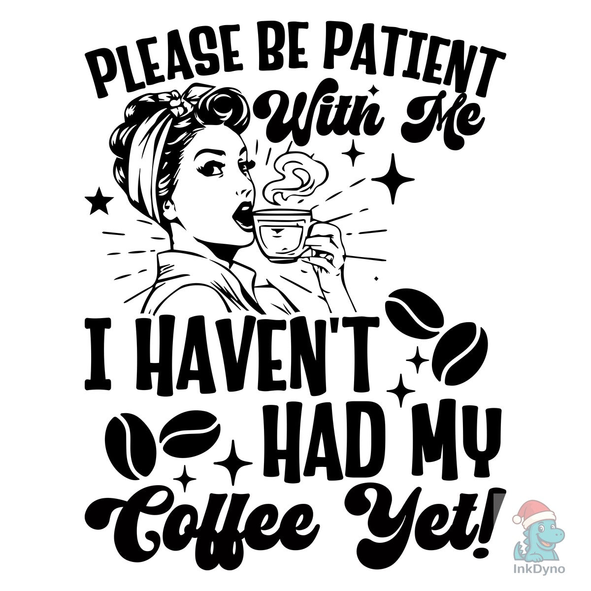Funny Retro Girl Coffee Lover Quote