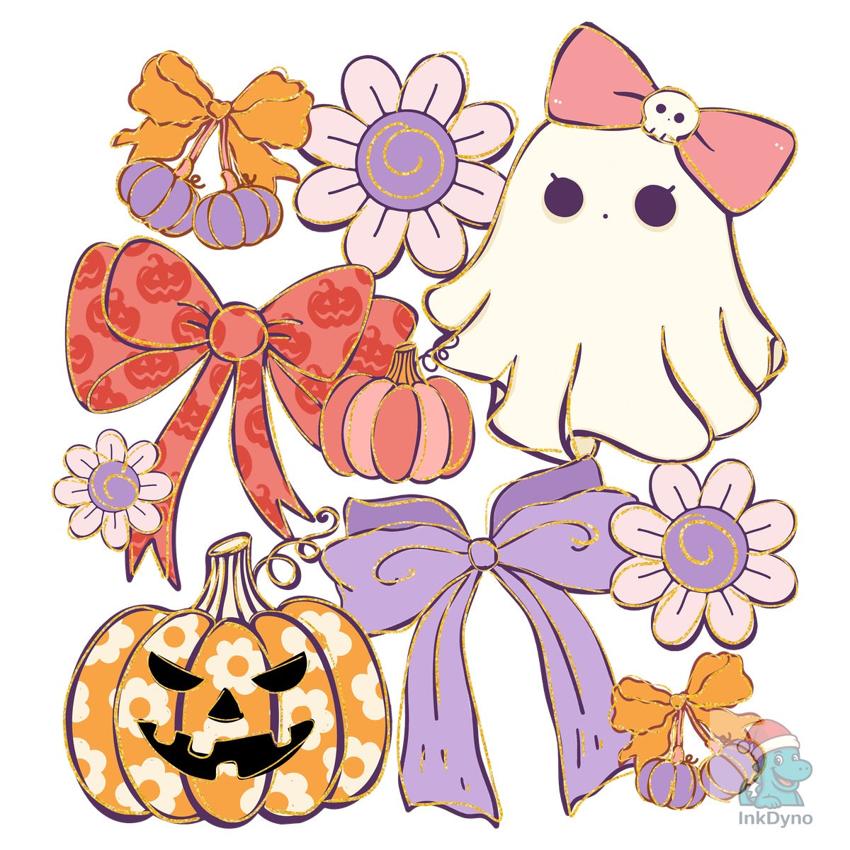 Coquette Halloween Ghost Set