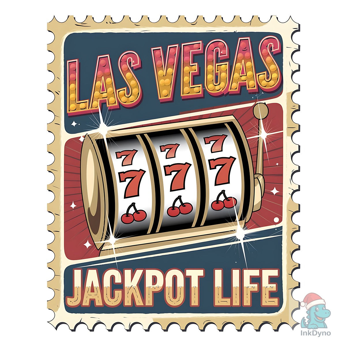 Summer Las Vegas Trip Retro Stamp Travel