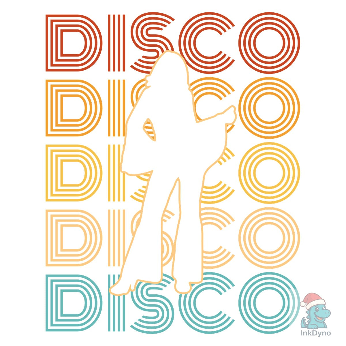 Retro Disco Dancing Girl Disco