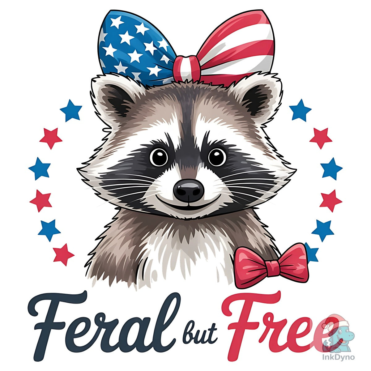 Feral but Free Raccoon Patriotic