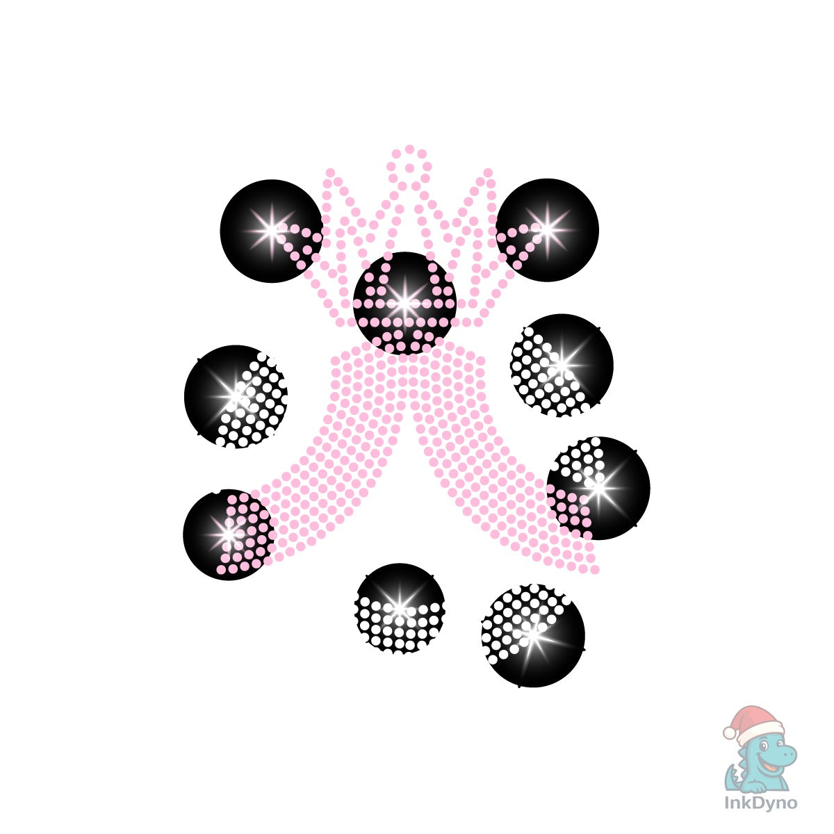 Rhinestone Crown and Wings Logo