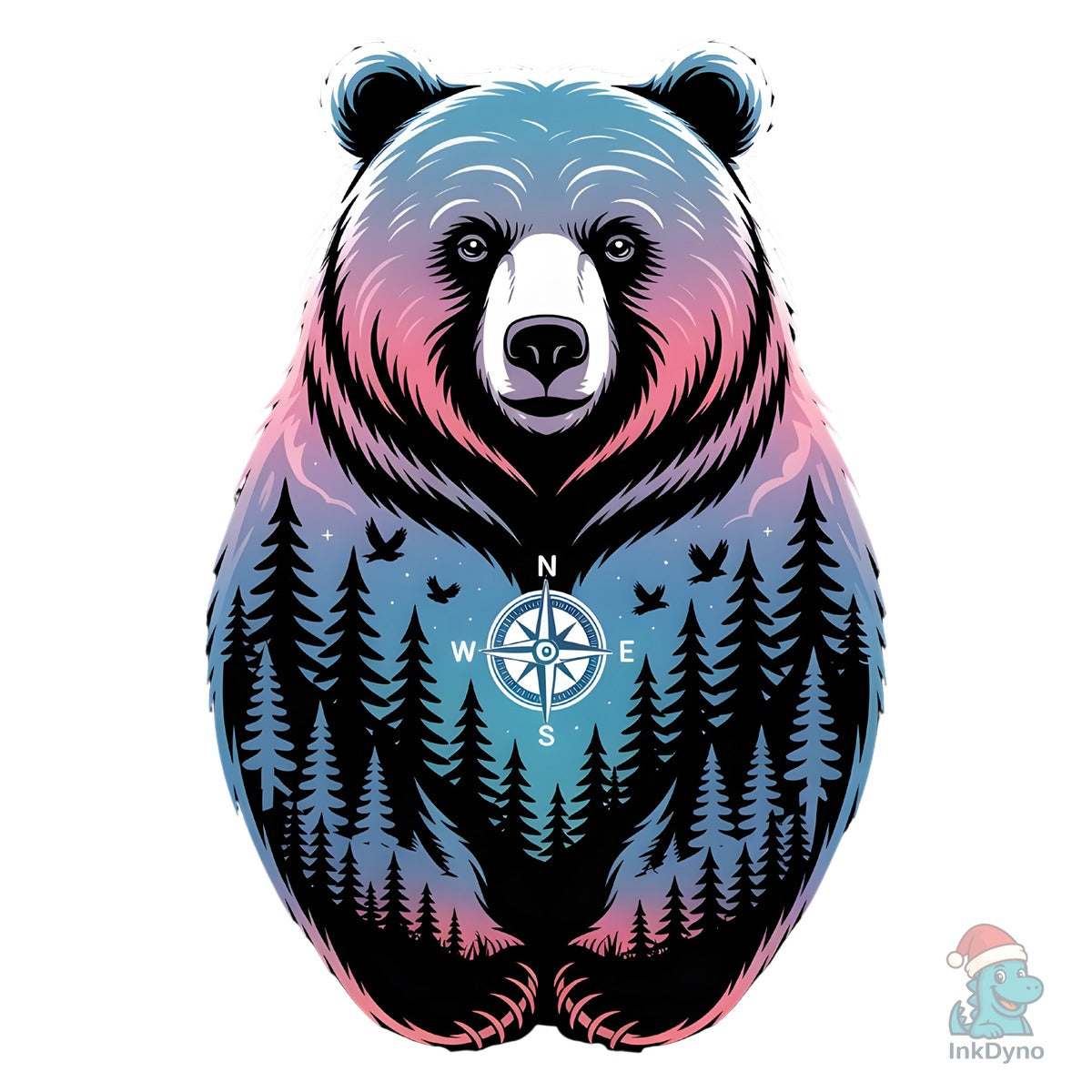 Retro Forest Bear Vintage Wildlife