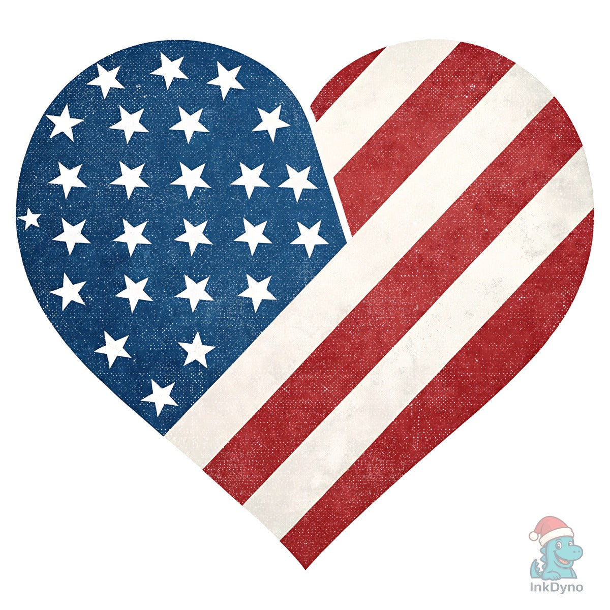 Patriotic Usa Flag Heart 4th of July