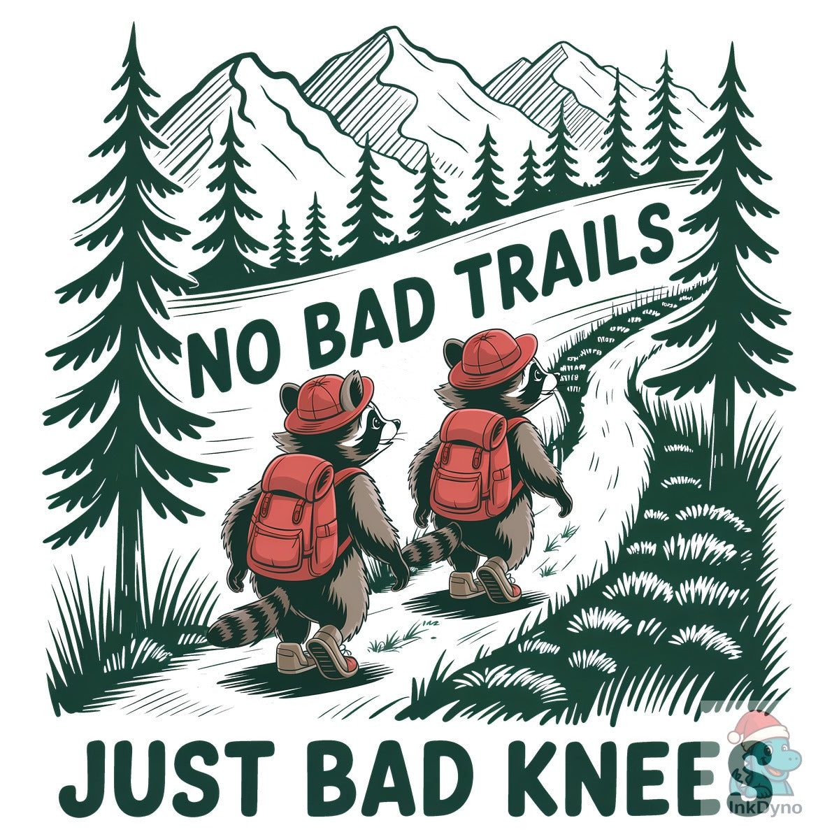 Retro Funny Hiking No Bad Trails