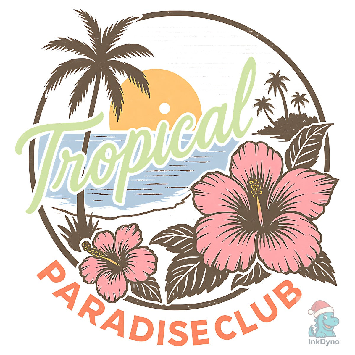 Tropical Paradise Club T Shirt Design