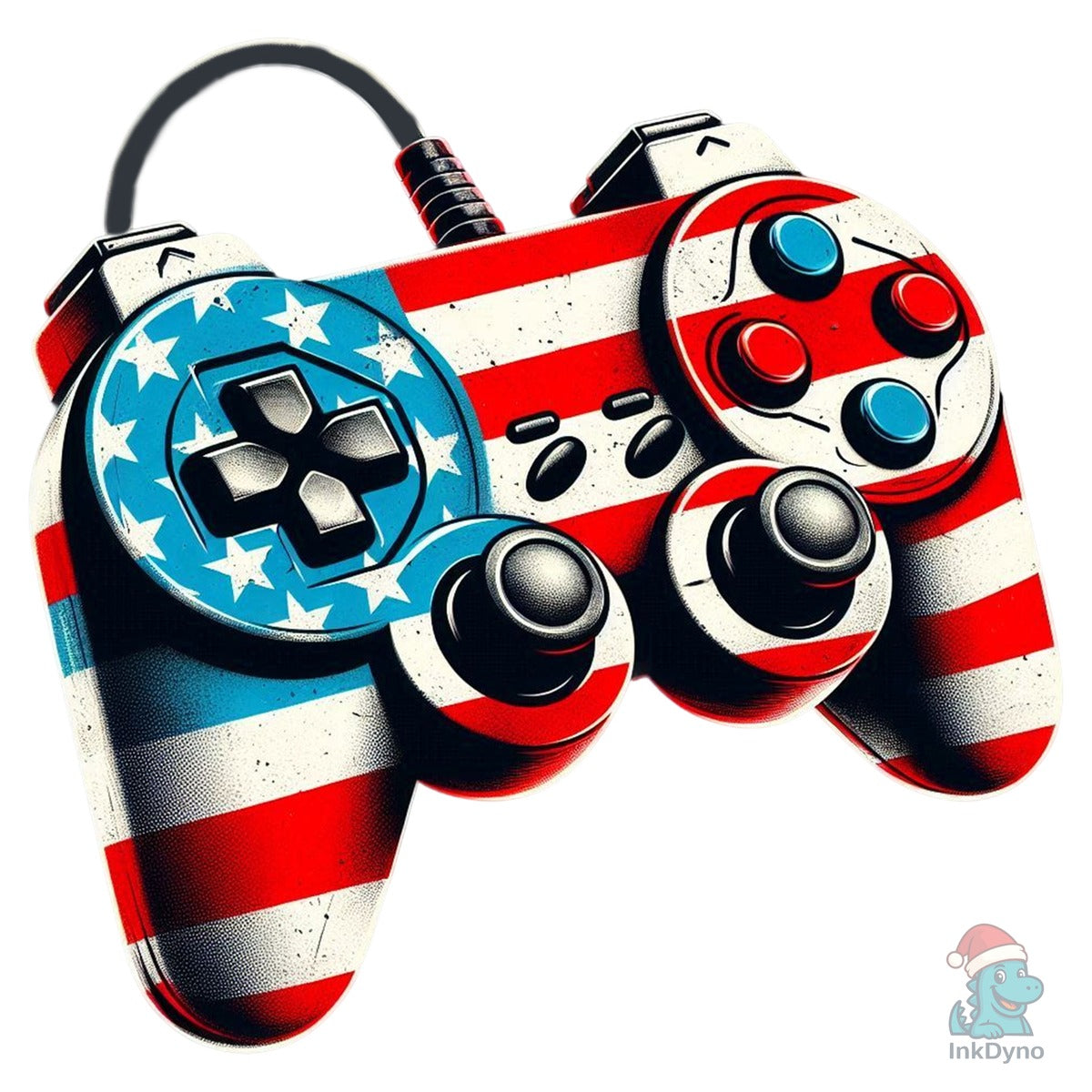 USA Flag Video Game Controller