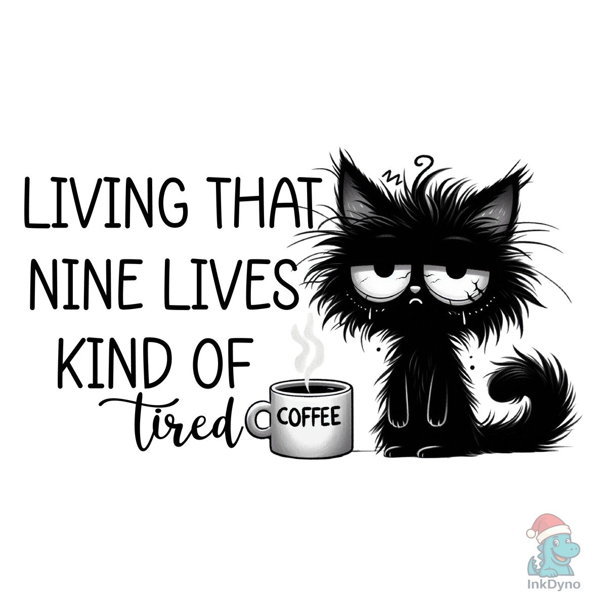 Funny Cat Sarcastic Sassy Adult Tired