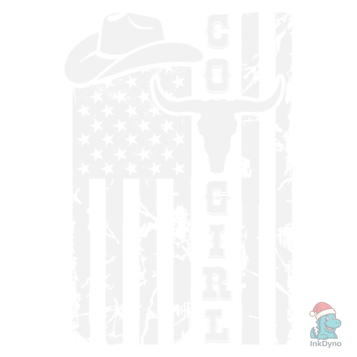 Cowgirl American Flag Design