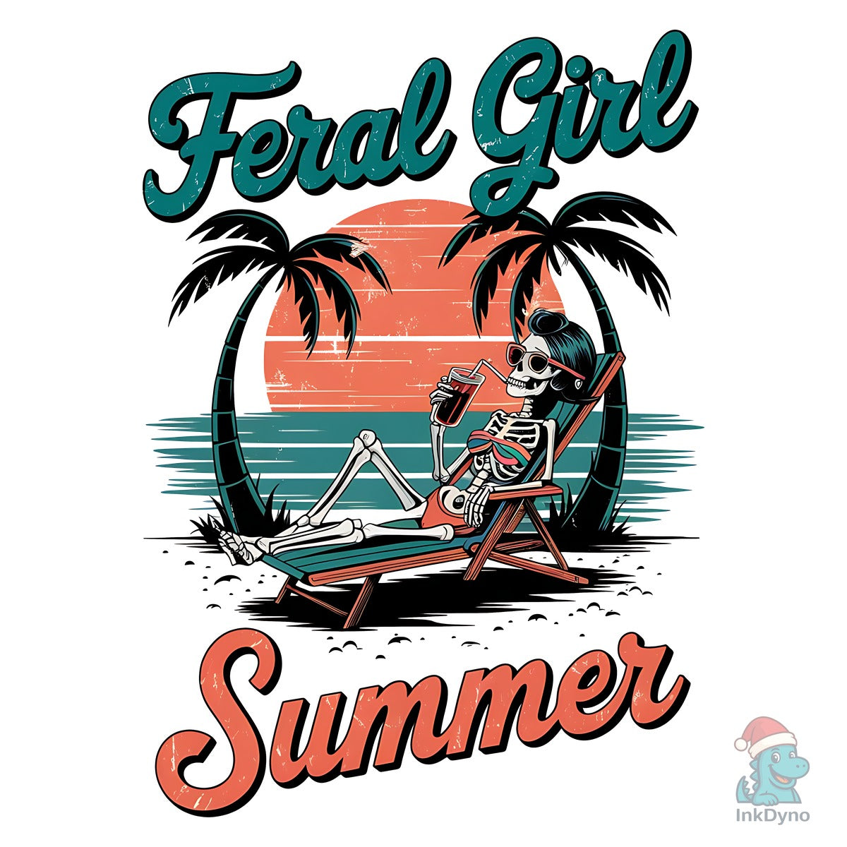Feral Girl Summer Beach Skeleton