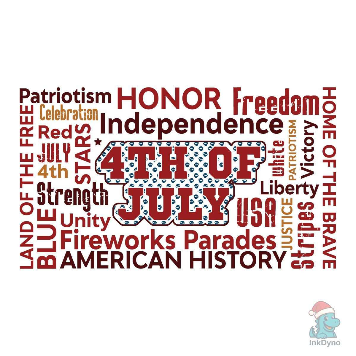 4th of July Words America USA