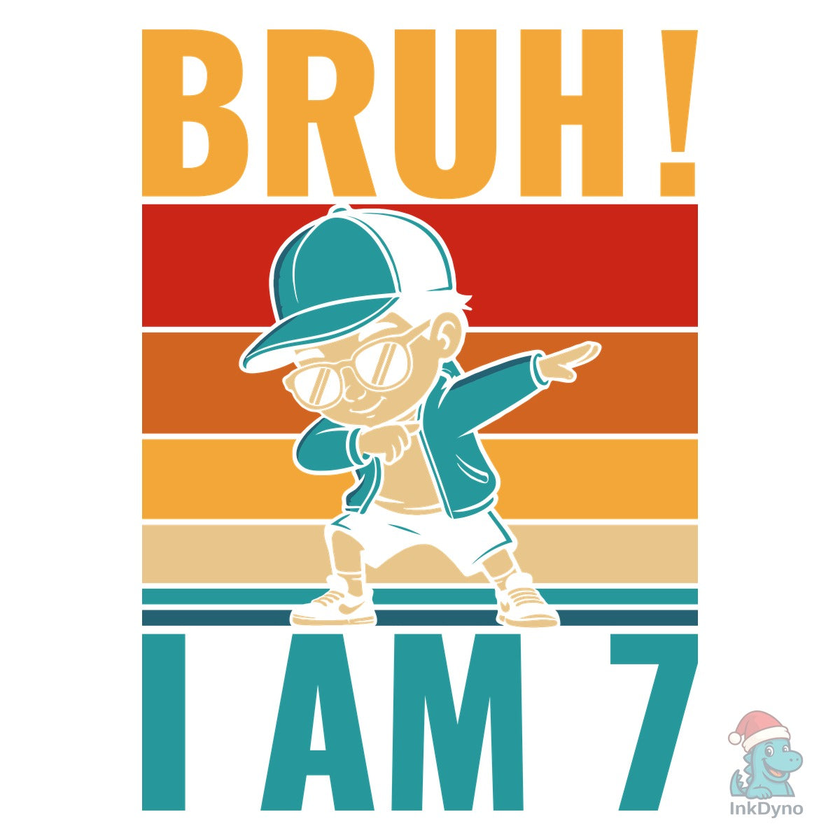 Kids 7 Year Old Birthday Dabbing Boy