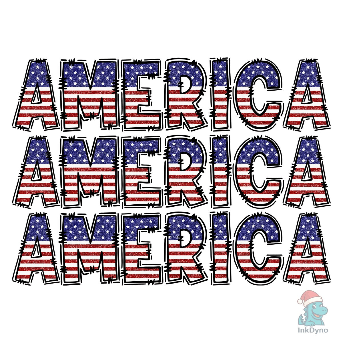 America Glitter 4th of July