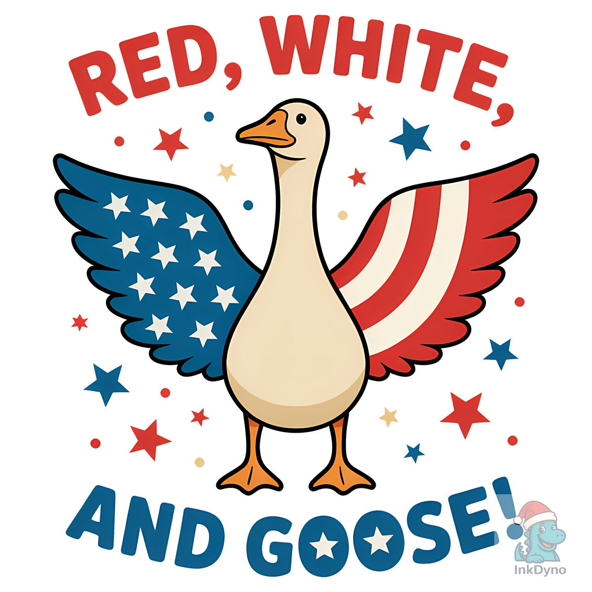 Patriotic Goose 4th of July Coquette USA