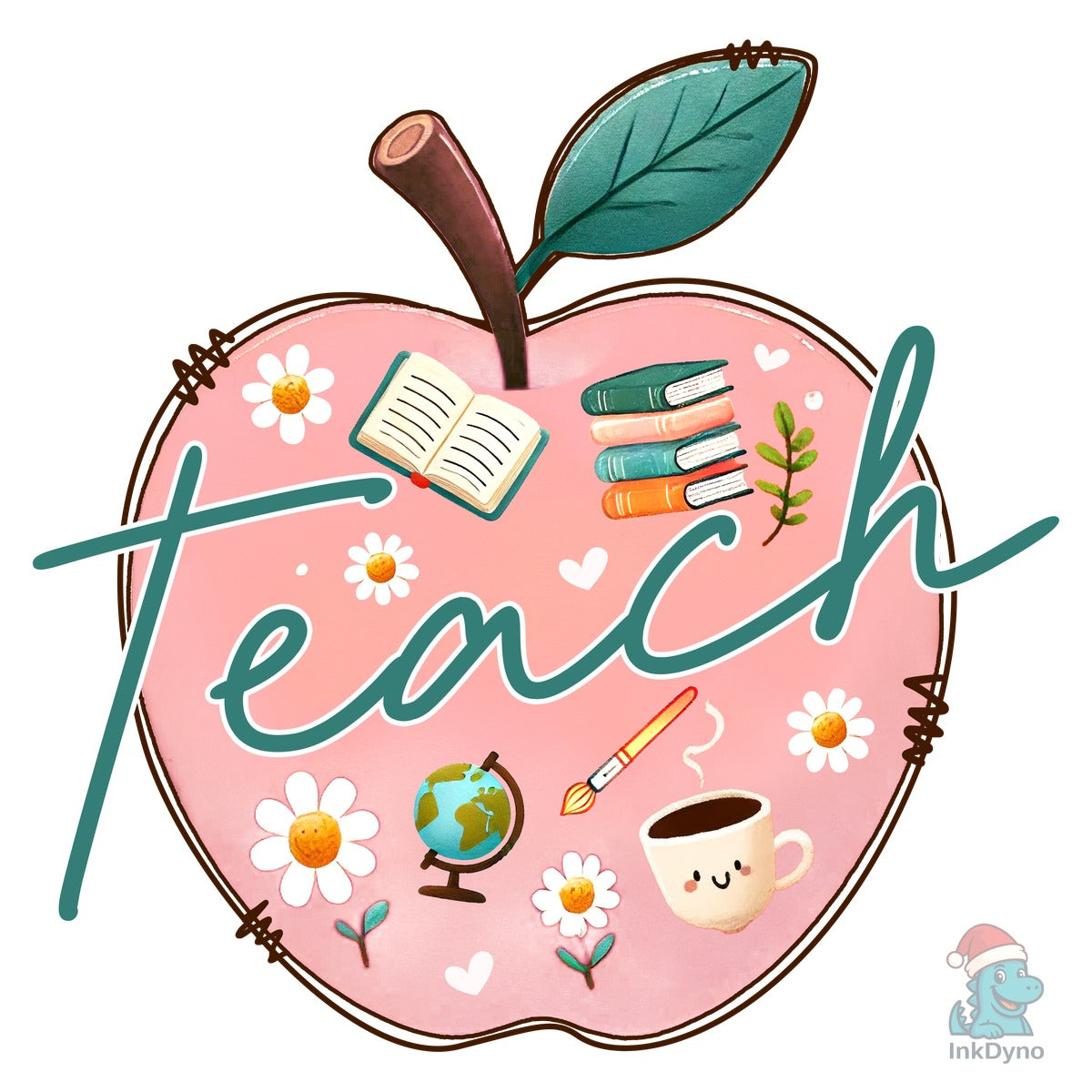 Teacher Apple Floral Heat