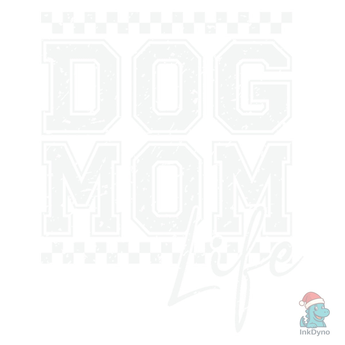 Dog Mom Life Retro Checkered Dog Mom