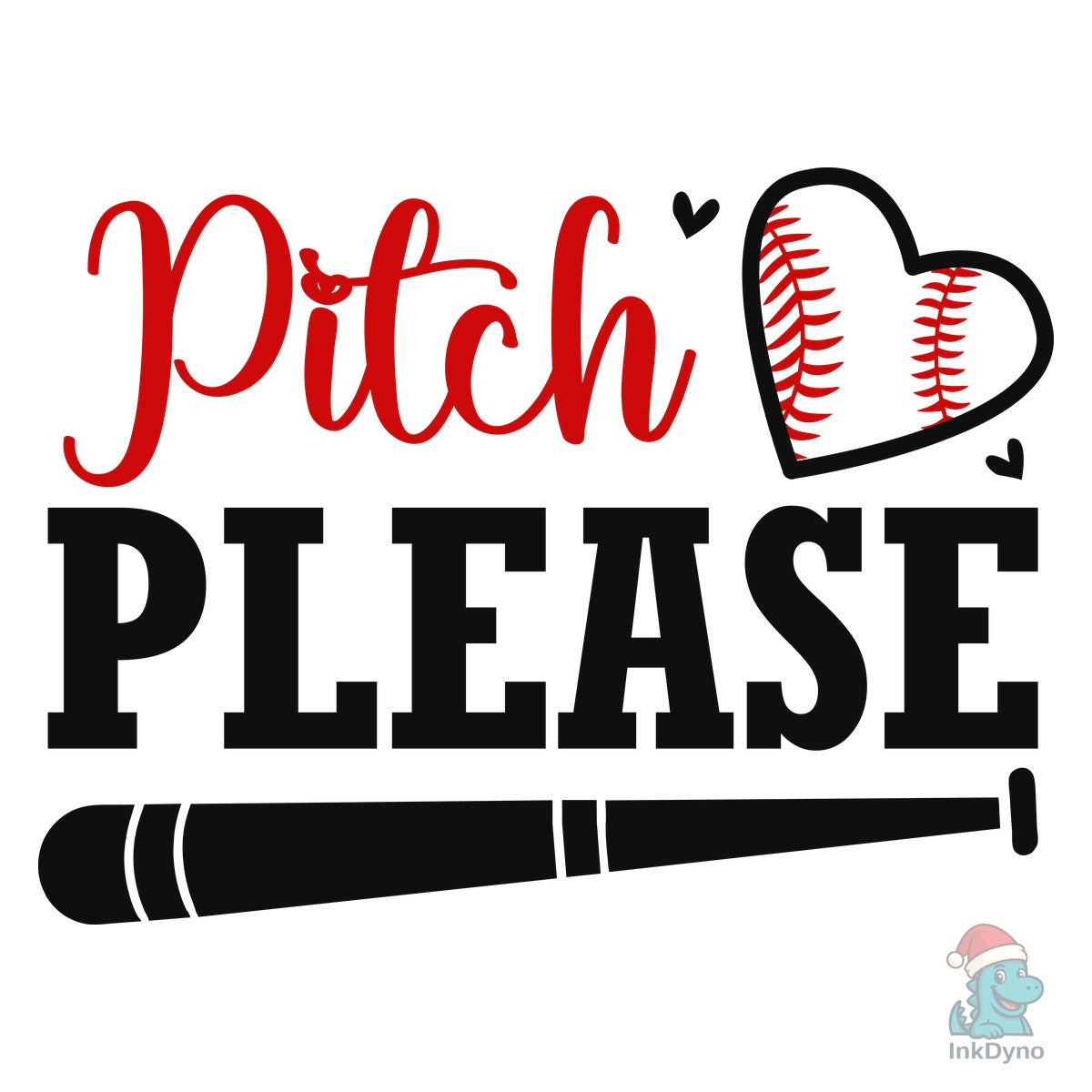 Pitch Please Baseball Cut File
