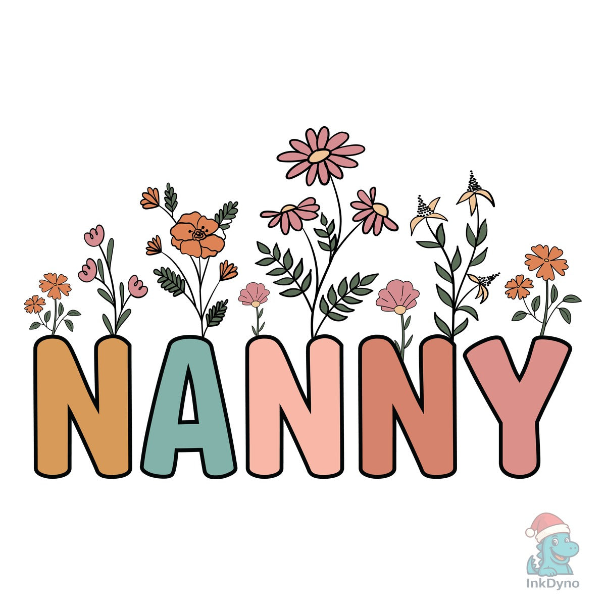 Floral Nanny Sublimation Design