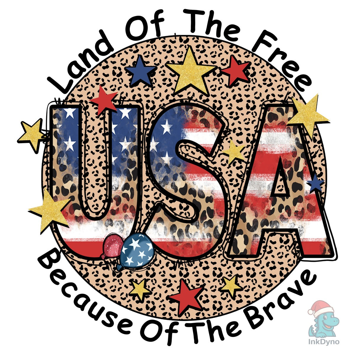 USA Leopard Patriotic Sublimation