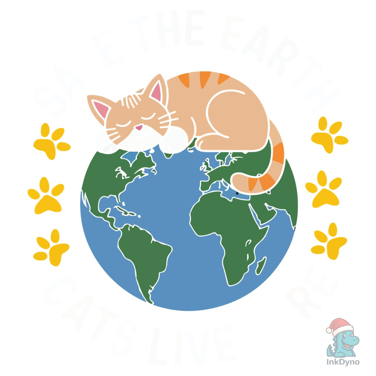 Save the Earth Cats Live Here T-Shirt