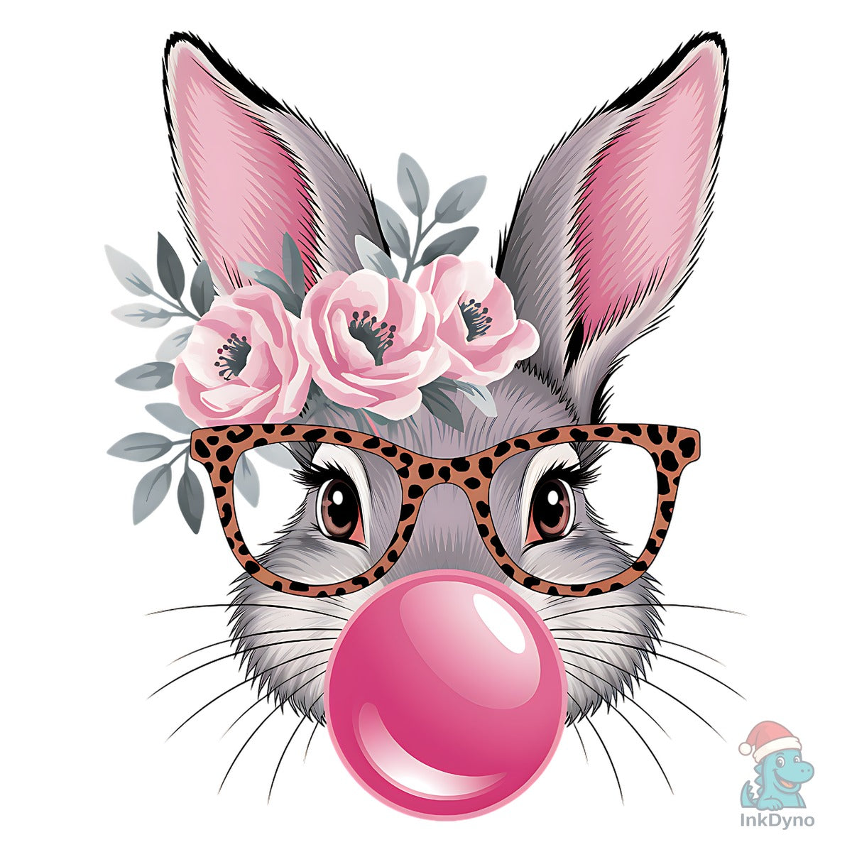 Leopard Bunny Bubble Gum Design