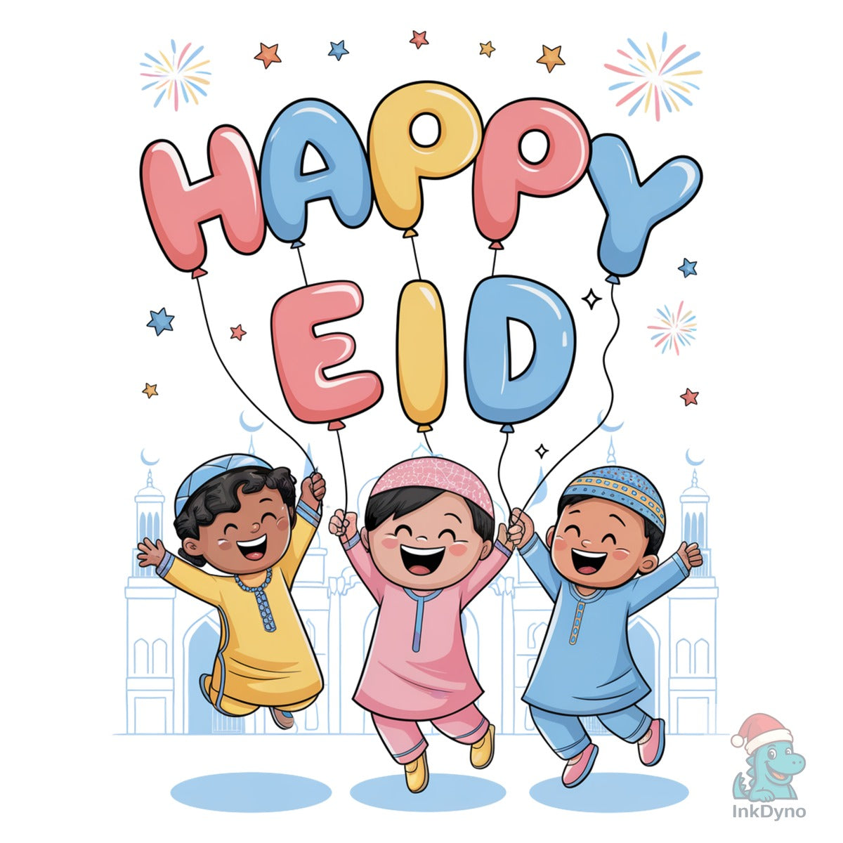 Happy Eid Eid Kids Muslim Aid Eid Al Fit