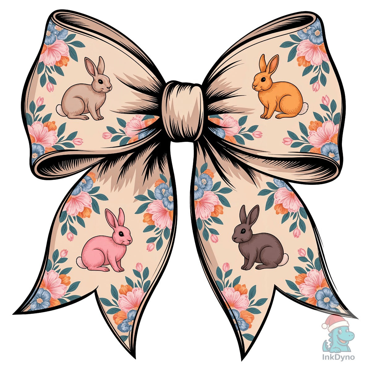 Floral Bunny Bow Sublimation