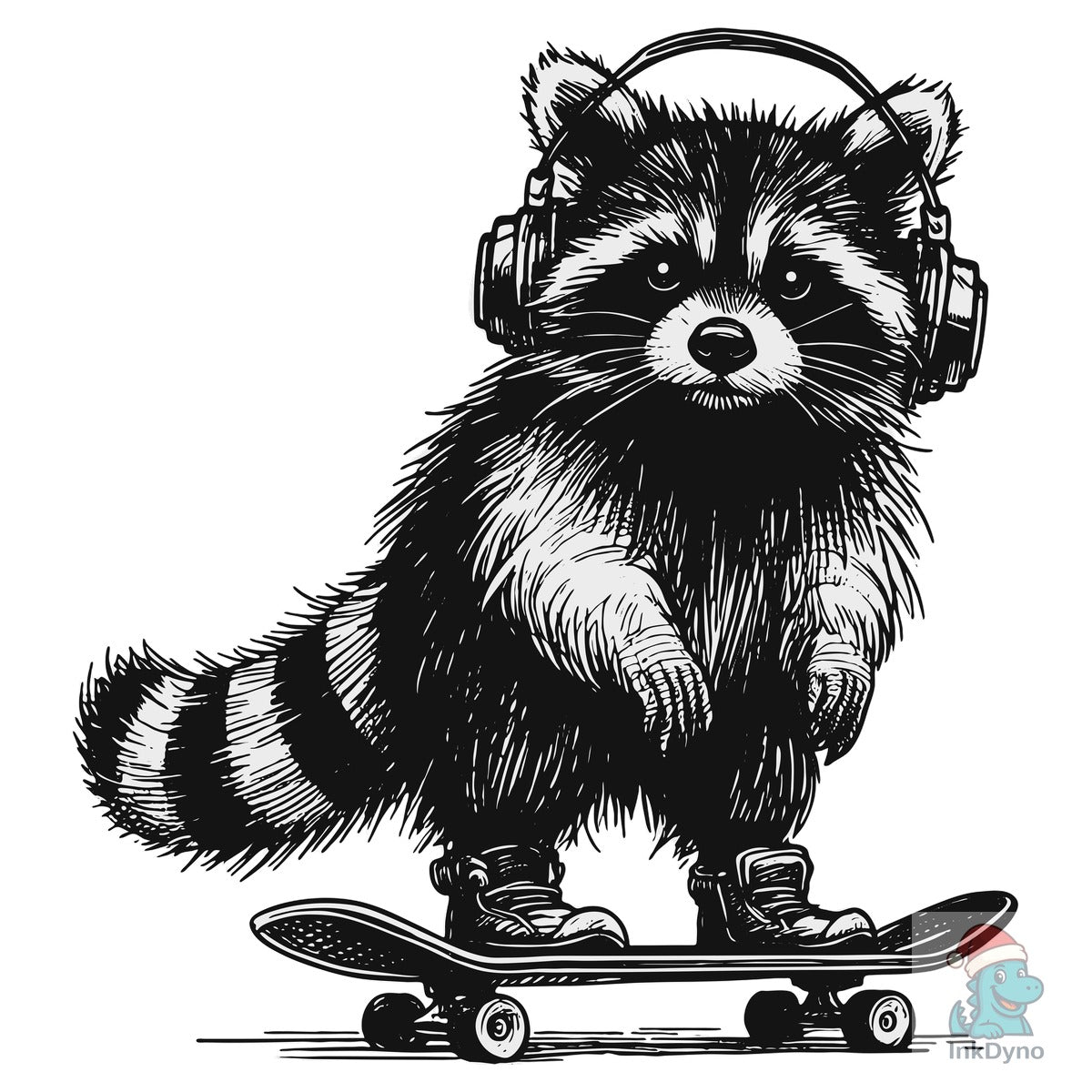 Raccoon Playing Skateboard Shirt