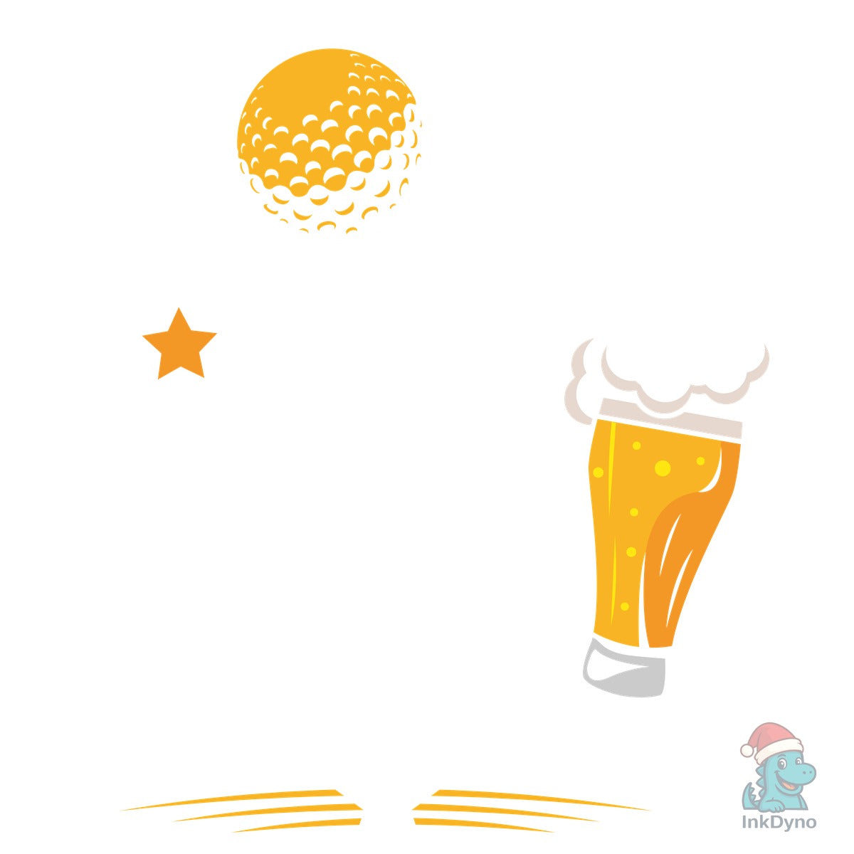 Funny Golf Beer Lover T-shirt Desin