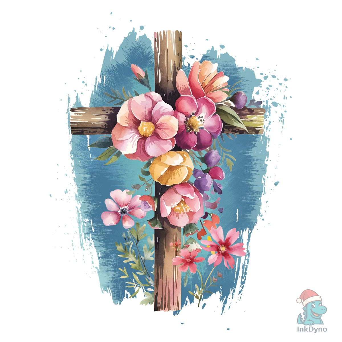 Floral Christian Cross