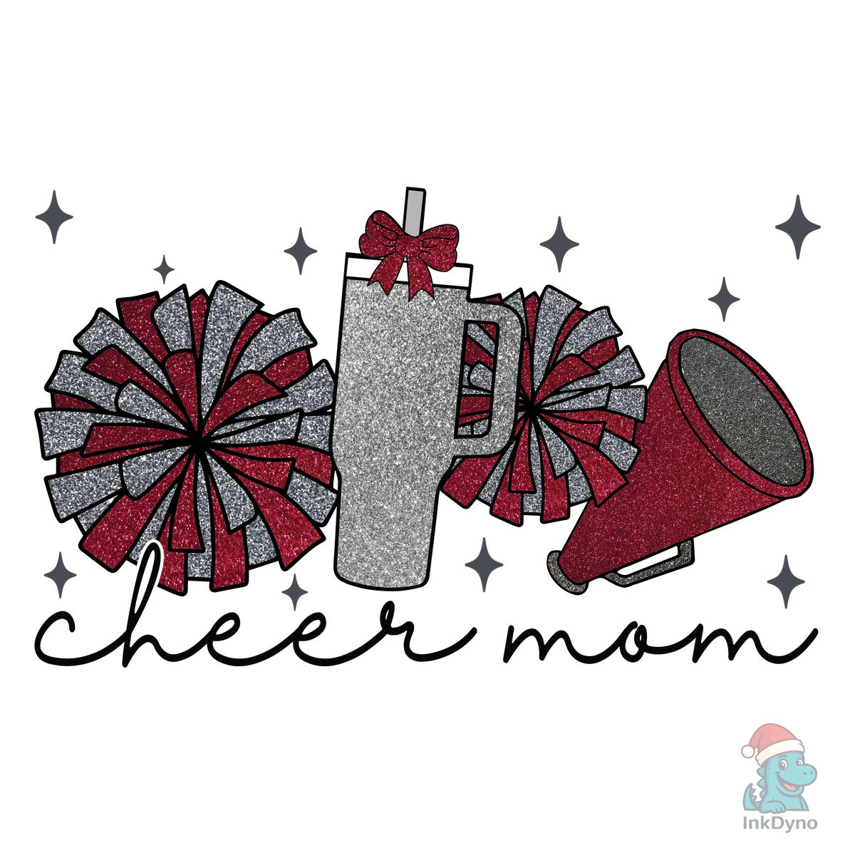Cheer Mom Glitter Cheerleading