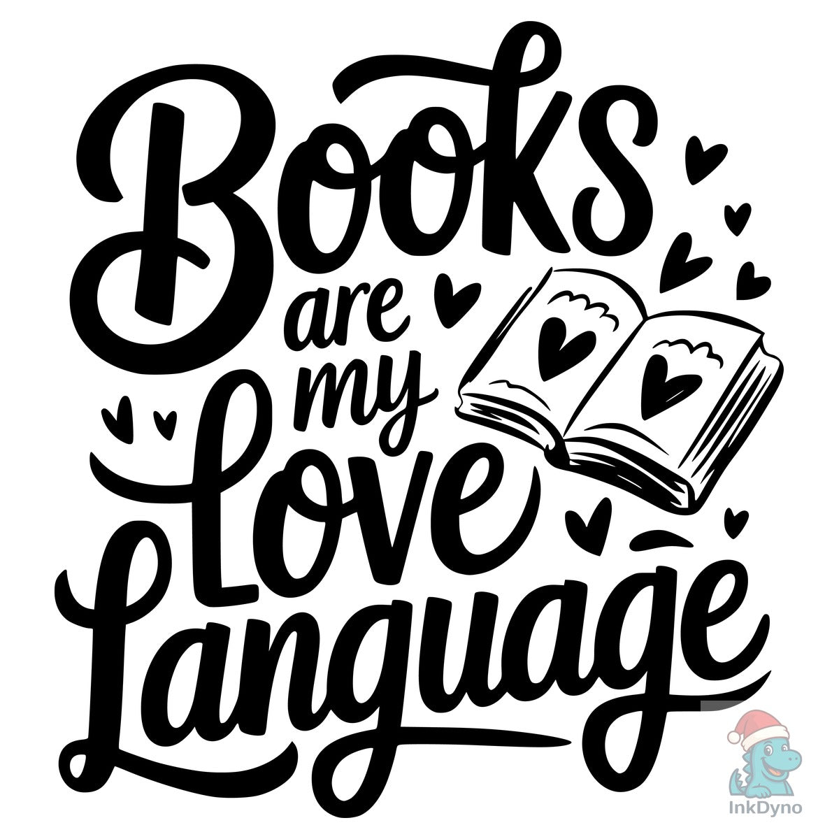 Books Are My Love Language T-Shirt Desig