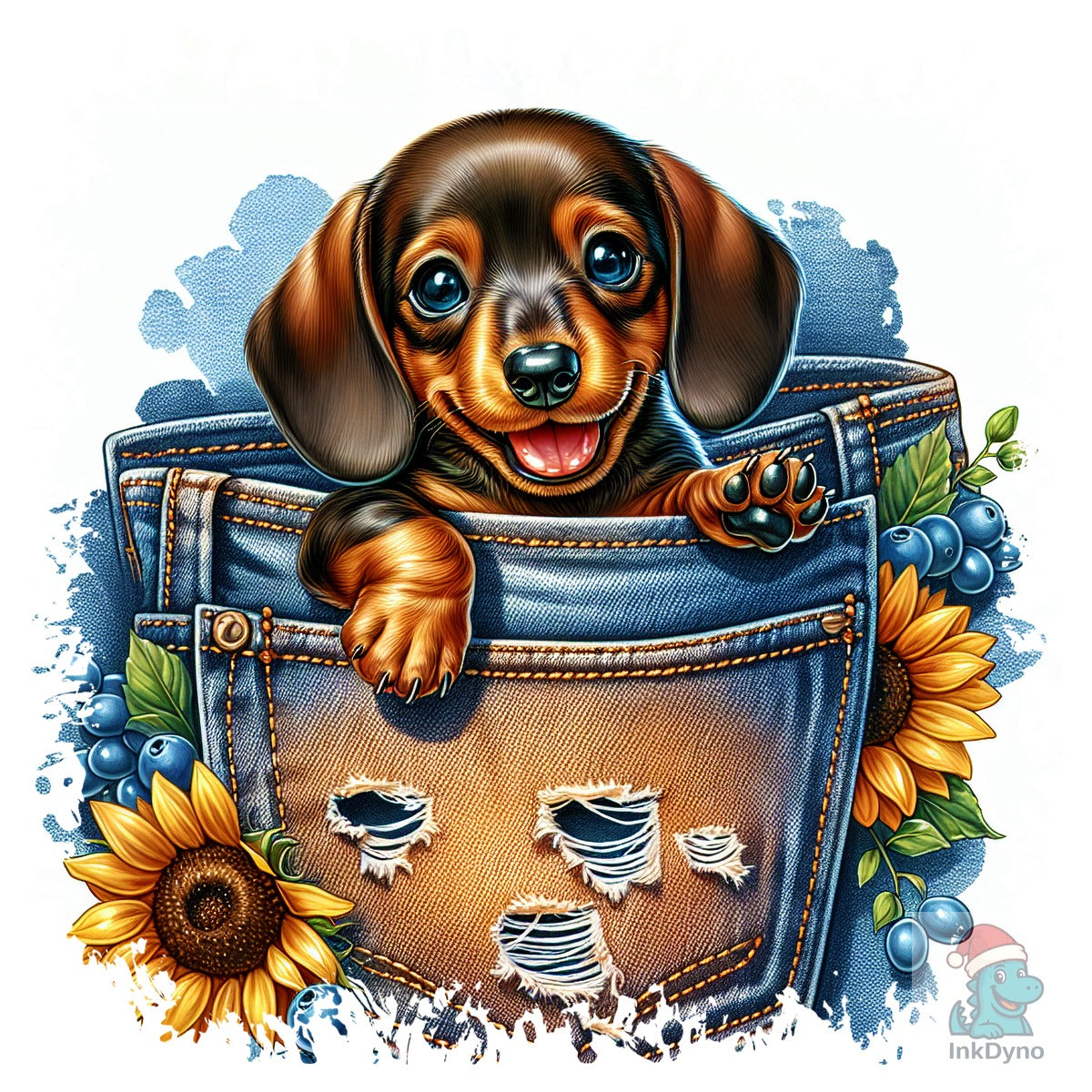 Dog in Pocket Square Tshirt