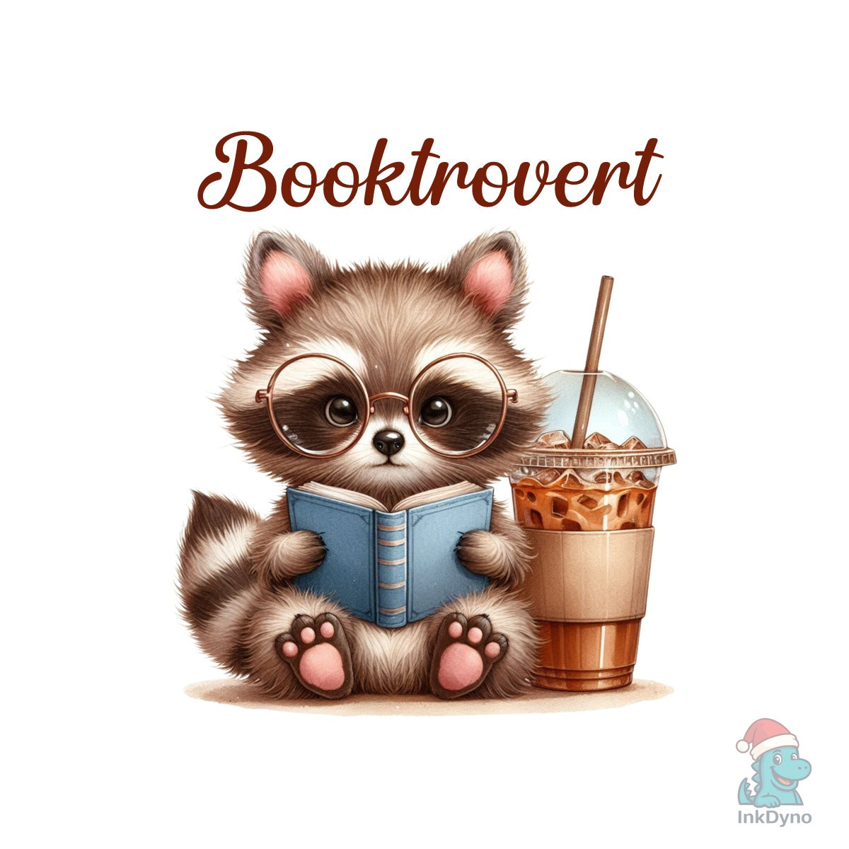 Booktrovert Easter Raccoon Book & Coffee
