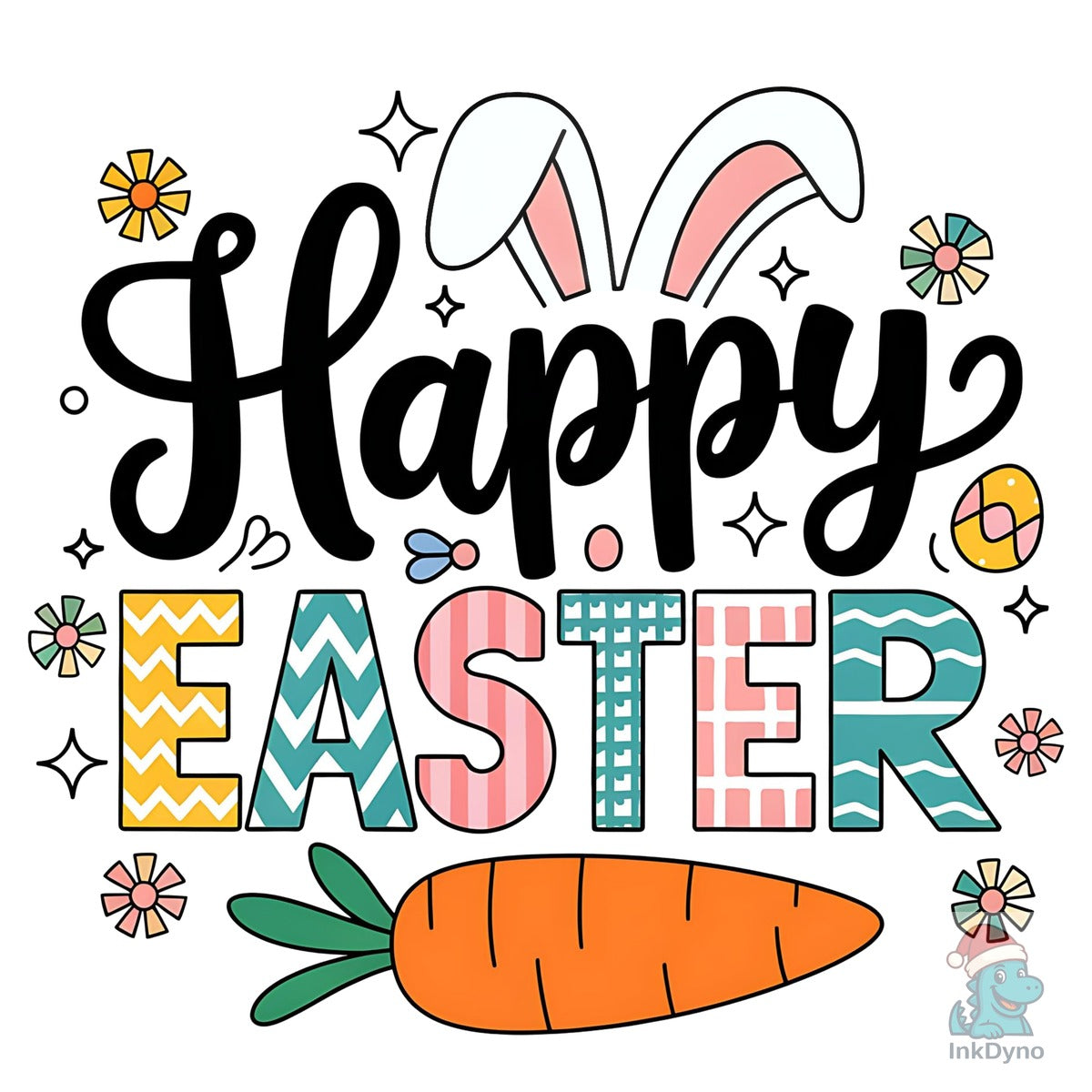 Retro Happy Easter Sublimation Design