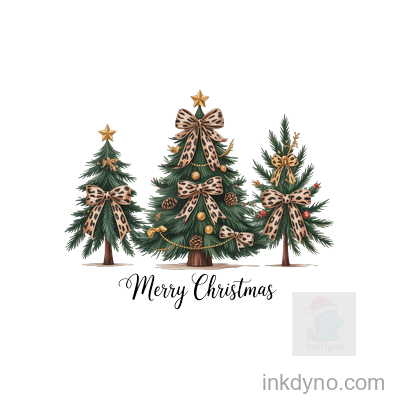 398. Leopard Print Christmas Tree Png