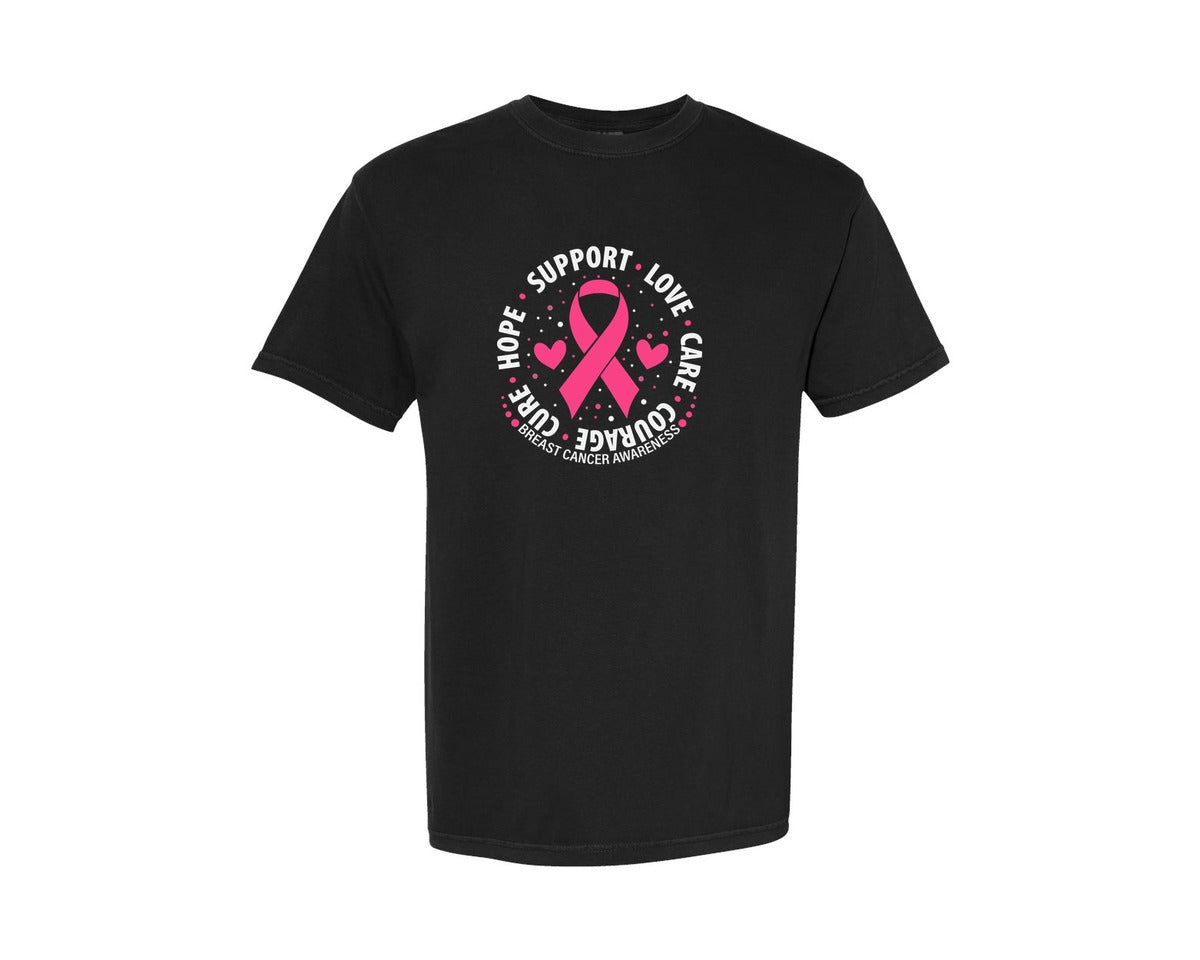 brand:Comfort Colors|color:Black|Breast Cancer Awareness T Shirt 12 Graphic T-Shirt