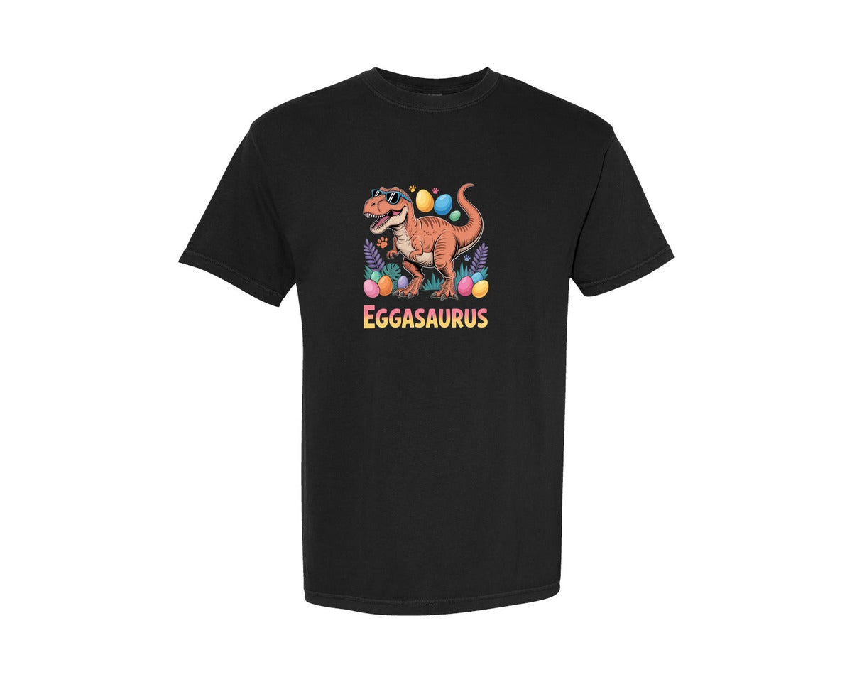 brand:Comfort Colors|color:Black|Eggasaurus Easter Shirt Graphic T-Shirt